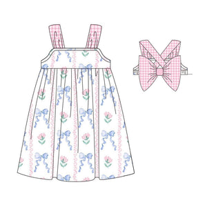 Deadline May 8 summer bow pink dress