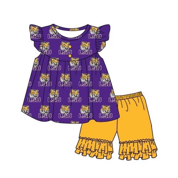 close time: May 25 custom style no moq LSU purple girl outfits