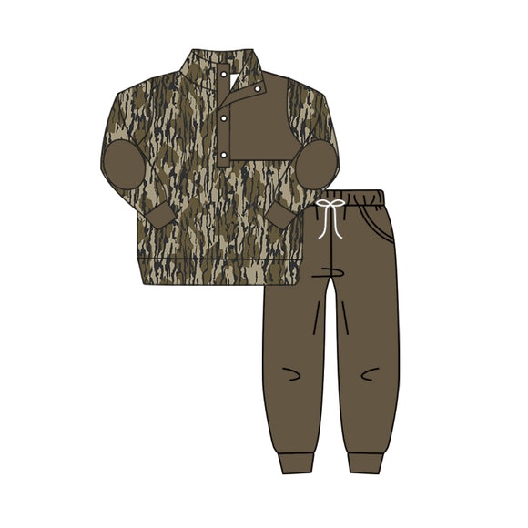 BLP0492 pre order long sleeve hunting pullover boy camo outfits