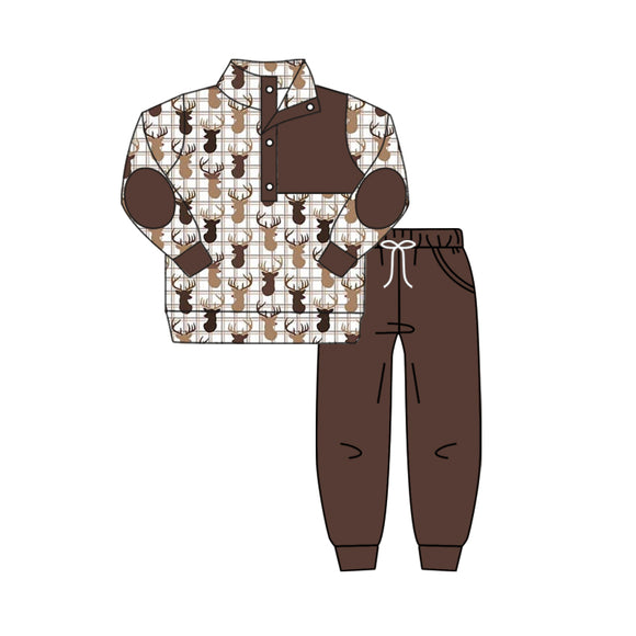 BLP0496  pre order long sleeve hunting pullover deer boy outfits