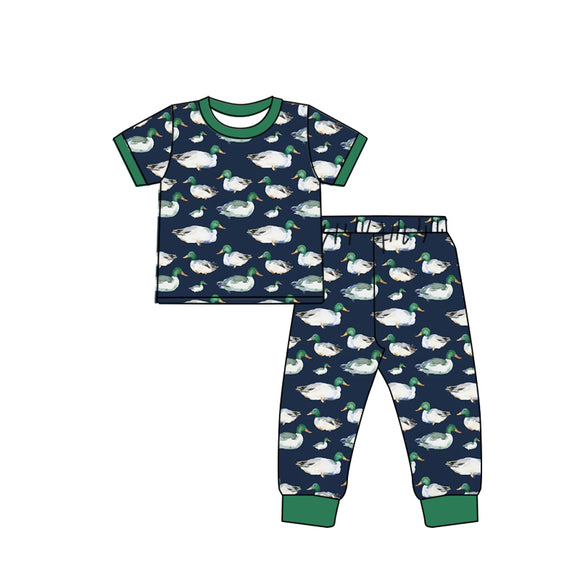 BSPO0441 pre order short sleeve mallard duck boy pajamas