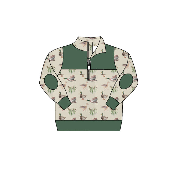 BT0711 pre order Long sleeves mallard green pullover