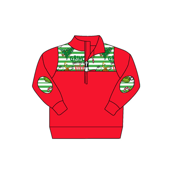 BT0726 pre order Long sleeves Christmas red boy pullover