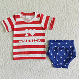 GBO0018 i love AMERICA 4th July clothing