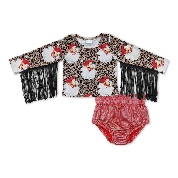 GBO0204--- Santa leopard bummies outfits