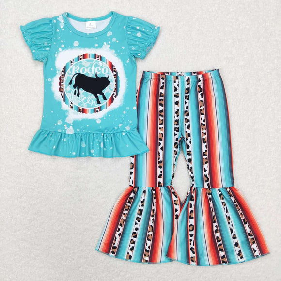 GSPO1051---Short sleeve western rodeo girls outfits