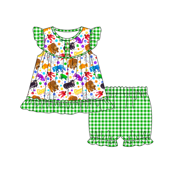 GSSO1437 pre order short sleeves zoo girls outfits