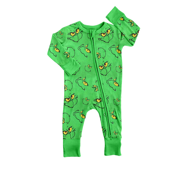 LR1041 pre order long sleeves Christmas cartoon green sleeper