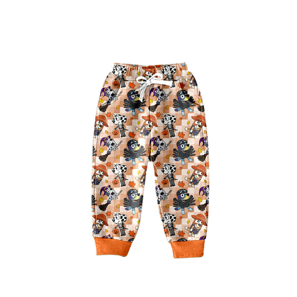 P0476--pre-order milk silk Halloween cartoon dog orange pants