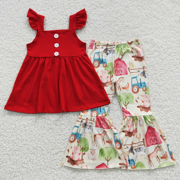 red farm girls outfits