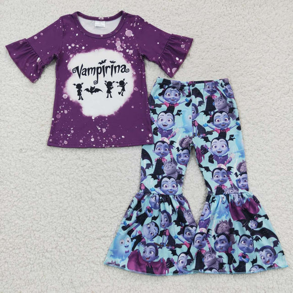 Halloween purple cartoon girls outfit
