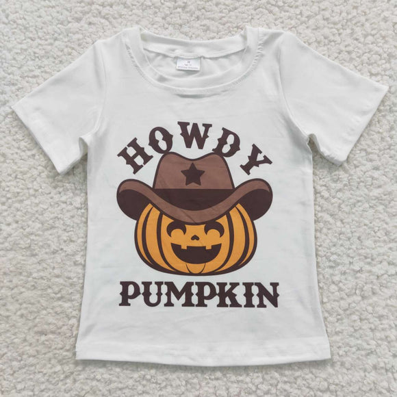 short sleeve howdy pumpkin top
