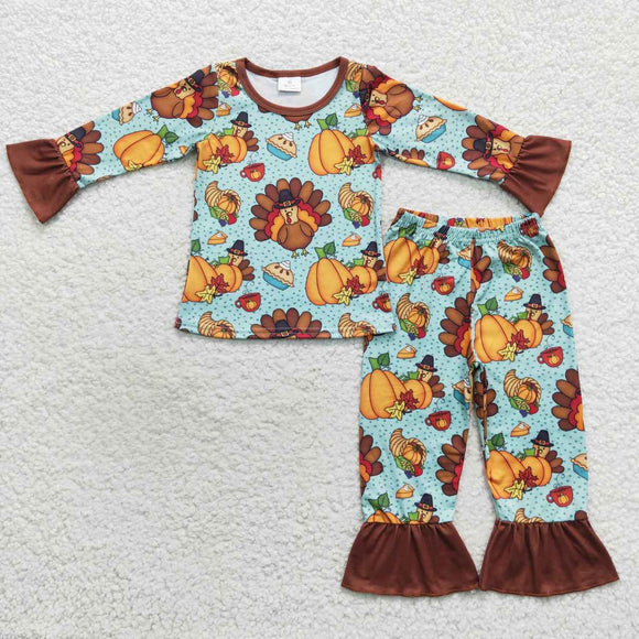 Thanksgiving Day pajamas girls outfits