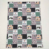 BL0096--tractor green blanket