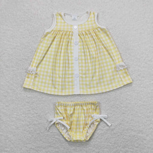GBO0261-Summer yellow milk silk bummies outfits