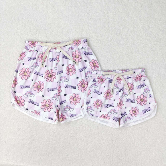 MAMA and ME print kids and adult summer shorts