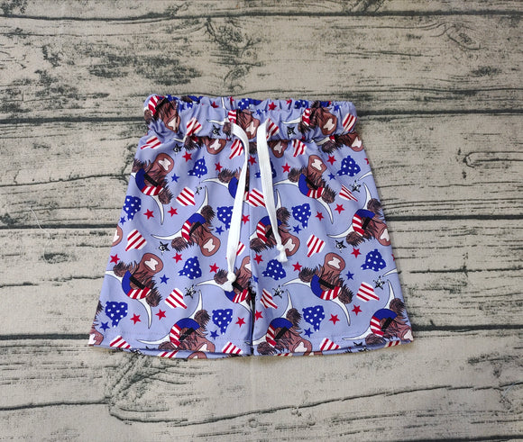 Highland cow tags boys 4th of july shorts