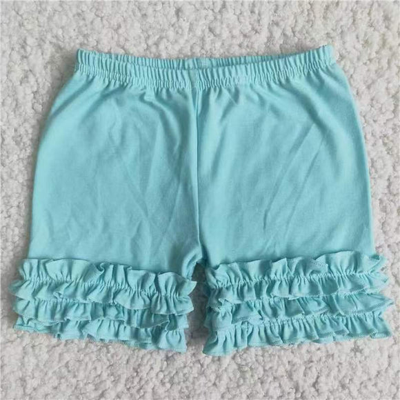 Lacy summer shorts for girls--LIGHT BLUE