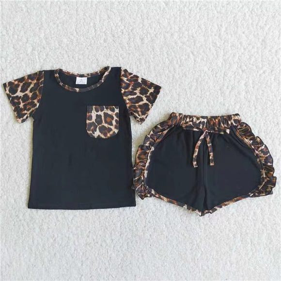 Summer girl outfits black leopard