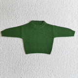 green girl sweater