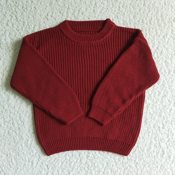 dark red sweater