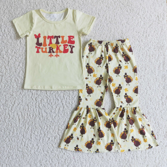 Thanksgiving Turkey yellow girls outfits