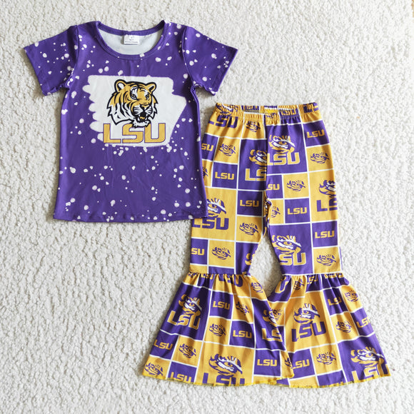 purple LSU girl clothing