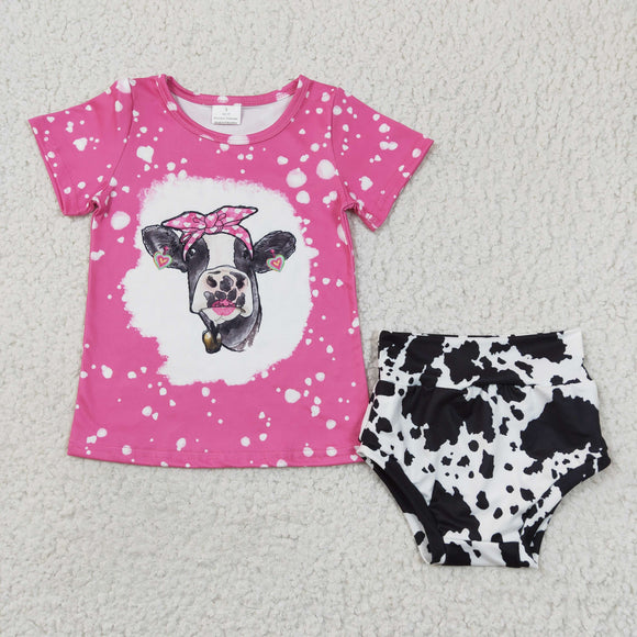 cow pink bummies outfits