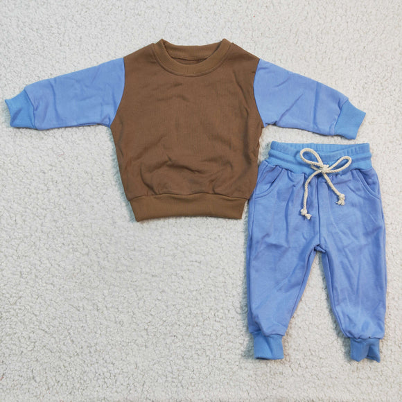 blue and brown  cotton outfits