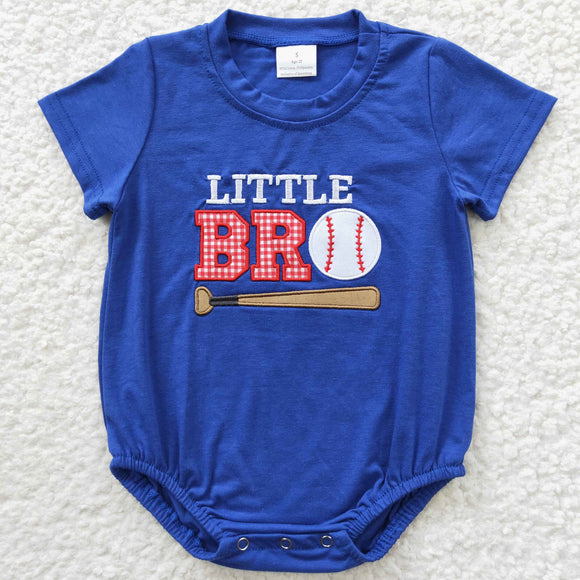 embroidered baseball little bro boy bubble