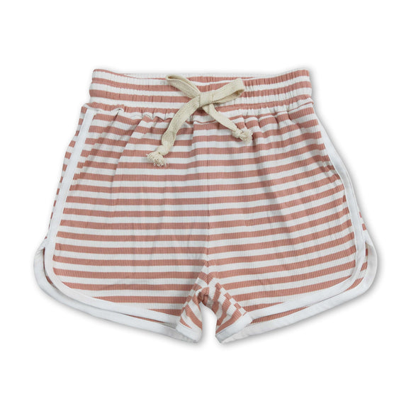 SS0211--Stripe cotton kids girls summer shorts