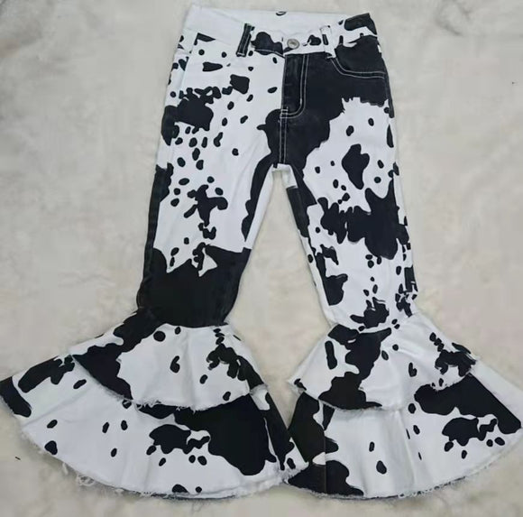 cow black and white jeans