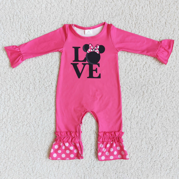 Pink romper baby clothing