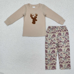 BLP0530  long sleeve hunting camo embroidery deer boy clothing