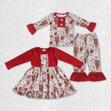 western highland cow red  girls clothing