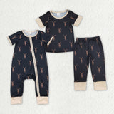 hunting  pajamas bamboo deer kids pajamas