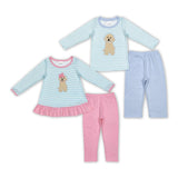 Christmas embroidery boys and girls dog outfits