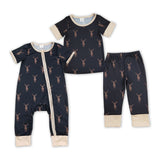 hunting  pajamas bamboo deer kids pajamas