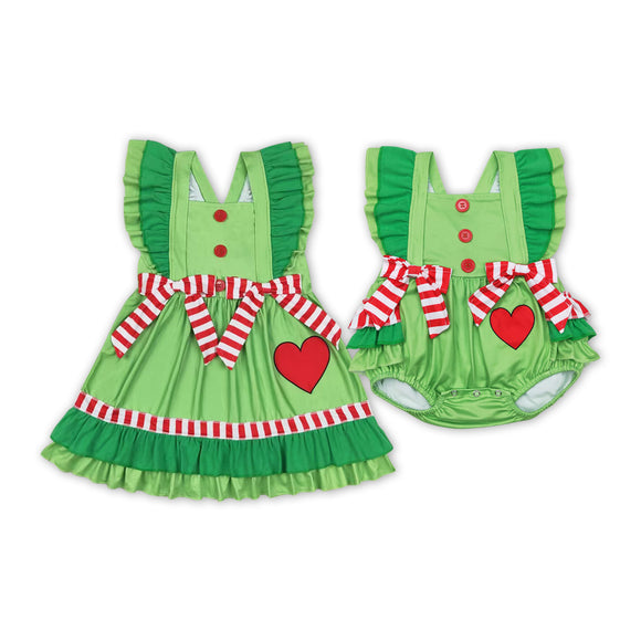 Christmas green love kids clothing