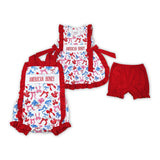 Matching Baby girls 4th of July America Baby  outfits