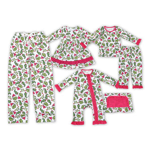 Christmas cartoon  adult and kids pajamas