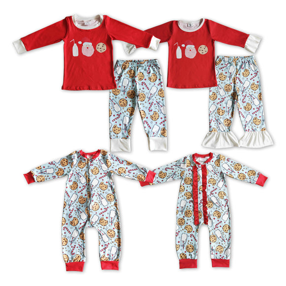 Christmas Milk biscuit kids pajamas