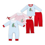 Christmas tree embroidery kids clothing