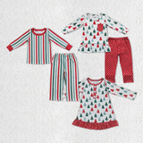 Christmas tree red kids pajamas