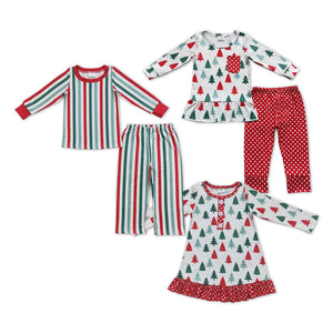 Christmas tree red kids pajamas