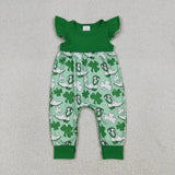 Matching Baby girls Matching clothing green dress set romper