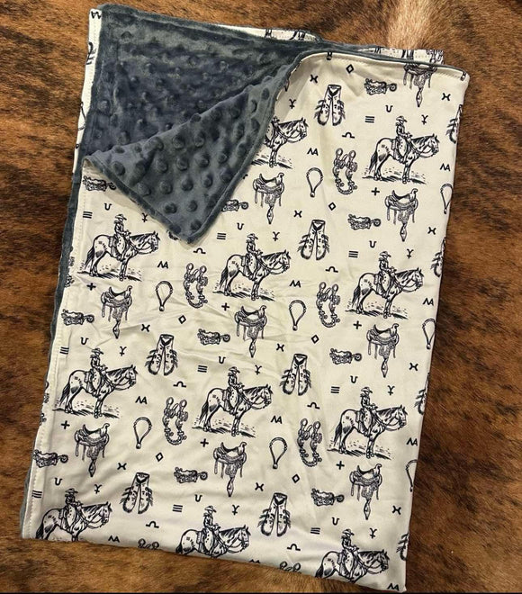 custom style moq 10 western cowboy blanket