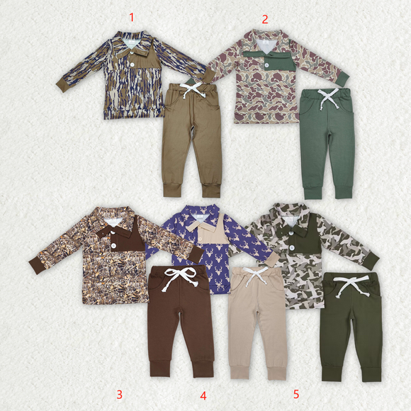 Matching Baby boys long sleeve outfits clothing