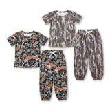 Matching boy camo short sleeves outfits