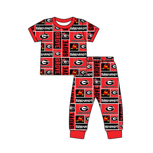 MOQ 3 custom style Georgia red pajamas